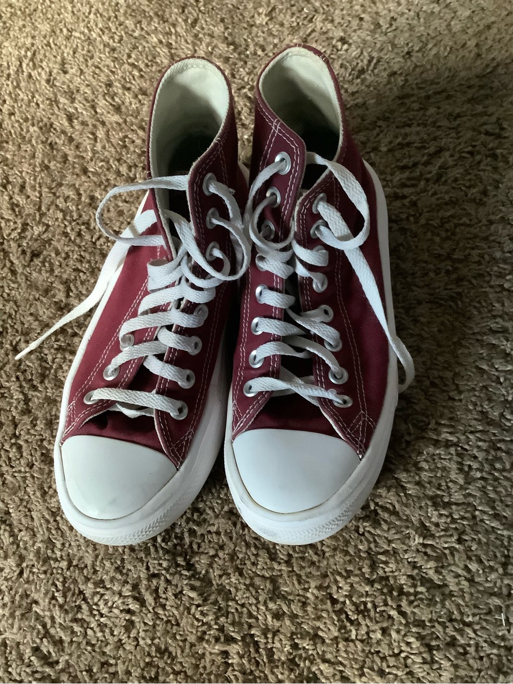 High-Top Burgundy Converse